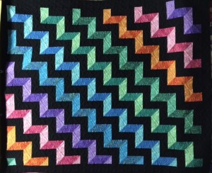 Stepping Up Shimmer Quilt for Auction